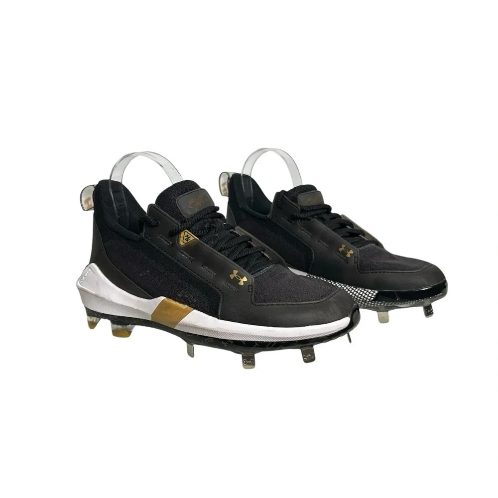 Under Armour Harper 6 Low ST Baseball Cleat Black Metallic Gold Sports Men’s 7